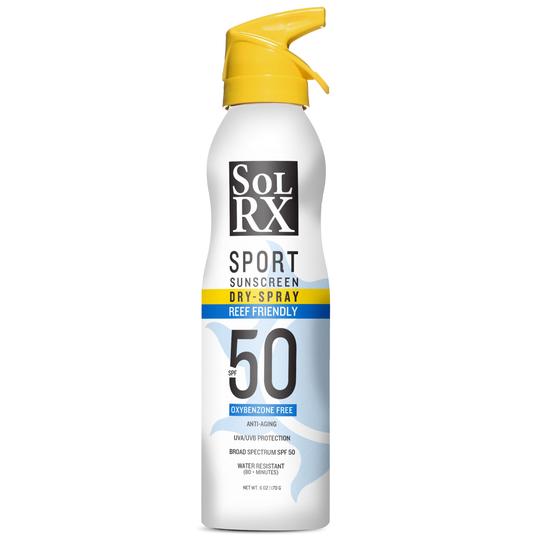 SOL-RX SPORT SUNSCREEN CONTINUOUS DRY SPRAY SPF 50  6 OZ CAN